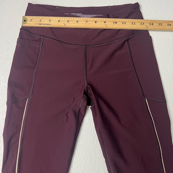Victoria's Secret SPORT Total Knockout Pocket Tight Leggings Size M Burgundy - Picture 3 of 9